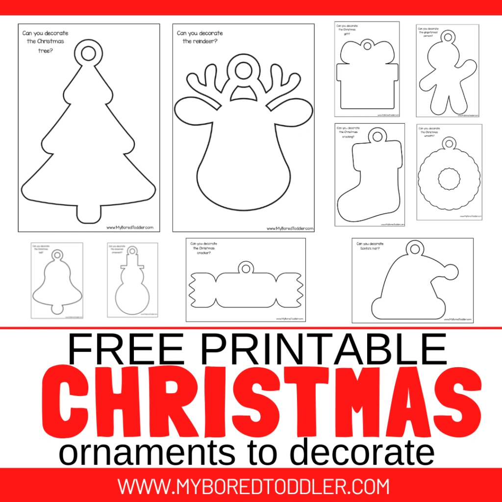Free Printable Christmas Ornaments To Decorate - My Bored Toddler within Printable Christmas Decorations For Classroom