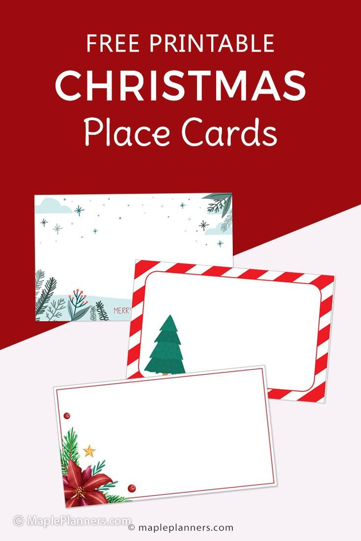 Free Printable Christmas Place Cards - Worksheets Library inside Free Printable Christmas Dinner Place Card