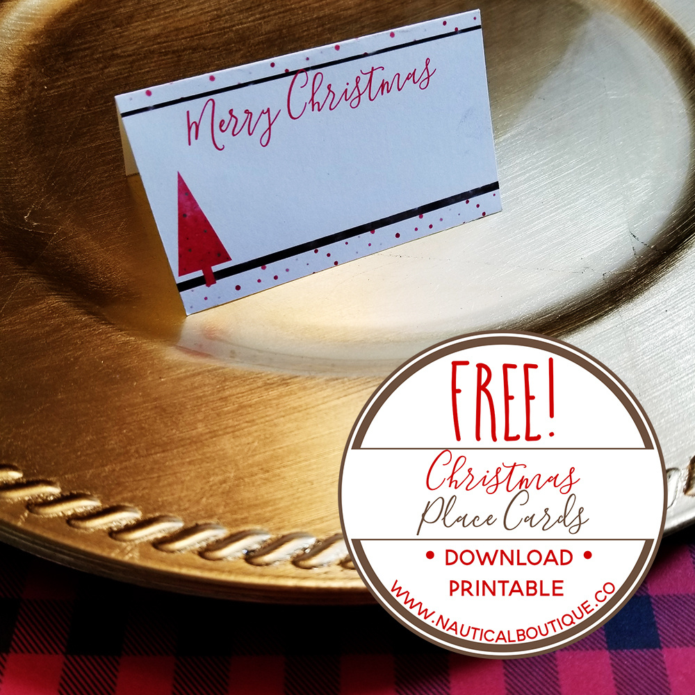 Free Printable Christmas Place Cards | Www.nauticalboutique.co pertaining to Editable Free Printable Christmas Place Card Template
