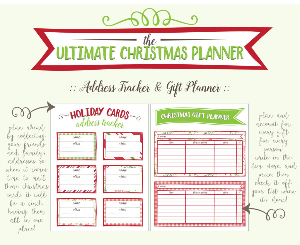 Free Printable Christmas Planner - 26 Pages! | Live Craft Eat regarding Free Printable Christmas Gift Planner