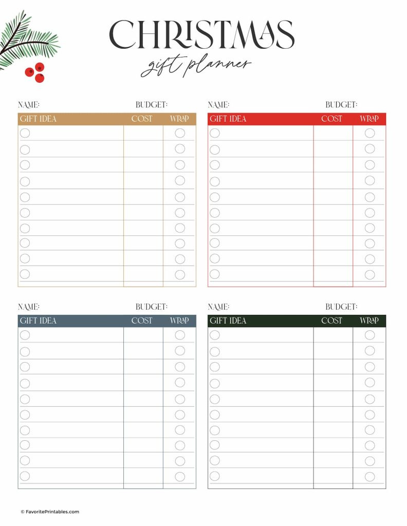 Free Printable Christmas Planner - Favorite Printables with regard to Free Printable Christmas Gift Planner
