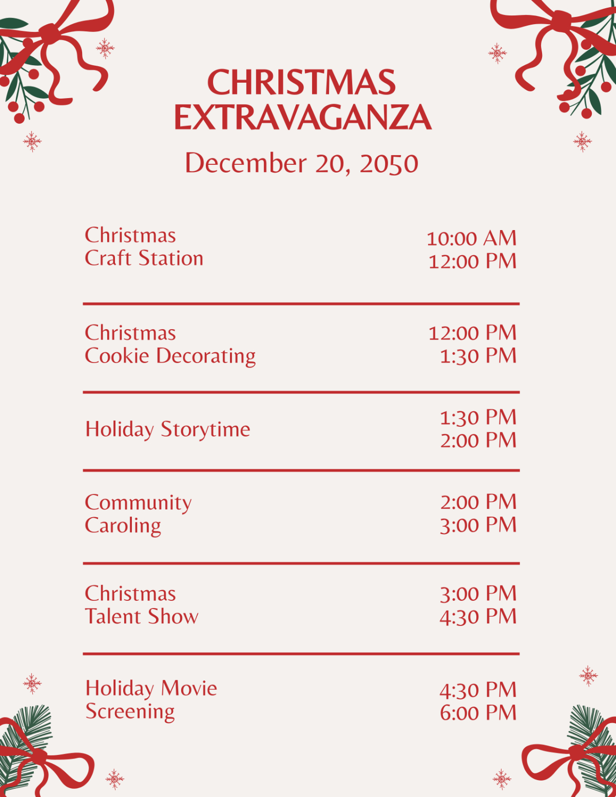 Free Printable Christmas Program Template To Edit Online for Free Printable Christmas Programs