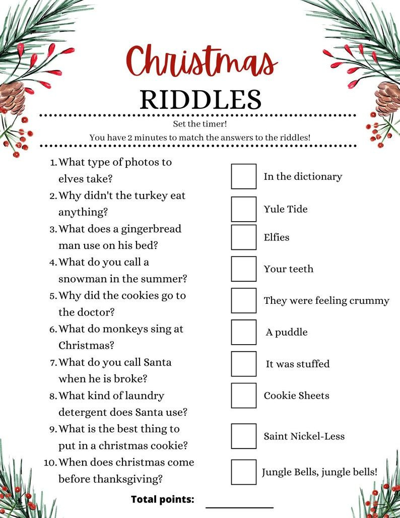 Free Printable Christmas Riddles, Download Free Printable pertaining to Free Printable Christmas Riddles