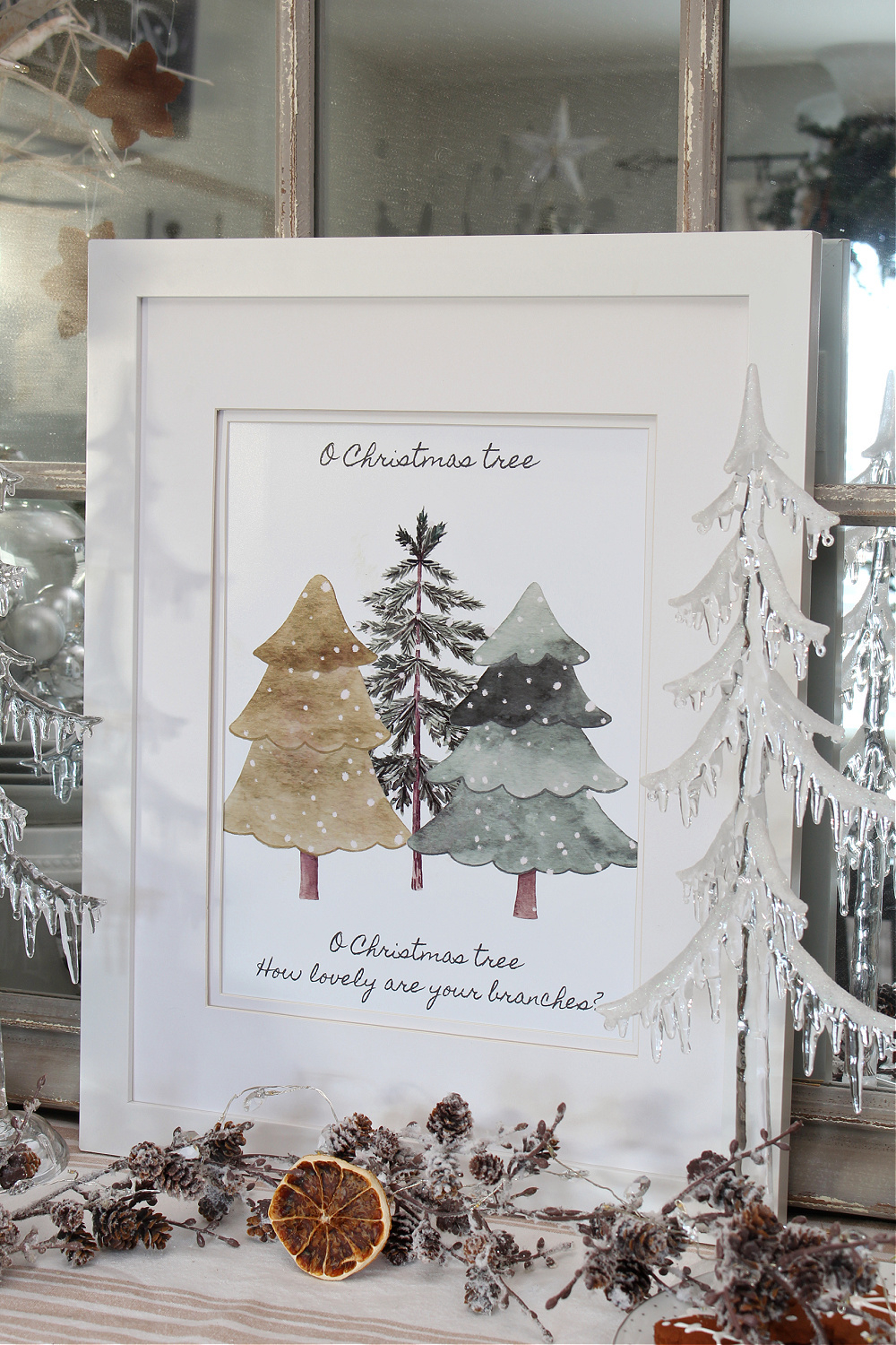 Free Printable Christmas Tree Art - Clean And Scentsible in Free Christmas Printable Art