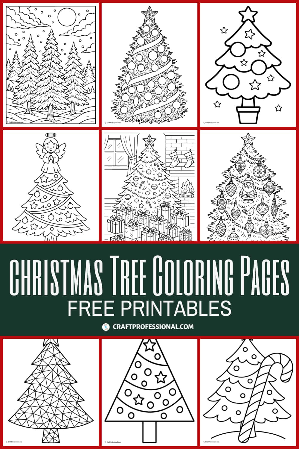 Free Printable Christmas Tree Coloring Pages (55 Designs) pertaining to Outline Full Page Printable Christmas Tree Template