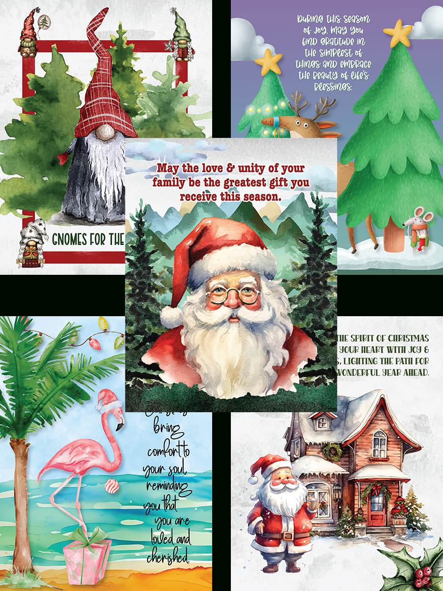 Free Printable Christmas Wall Art Or Planner Covers throughout Free Printable Christmas Decoupage Sheets