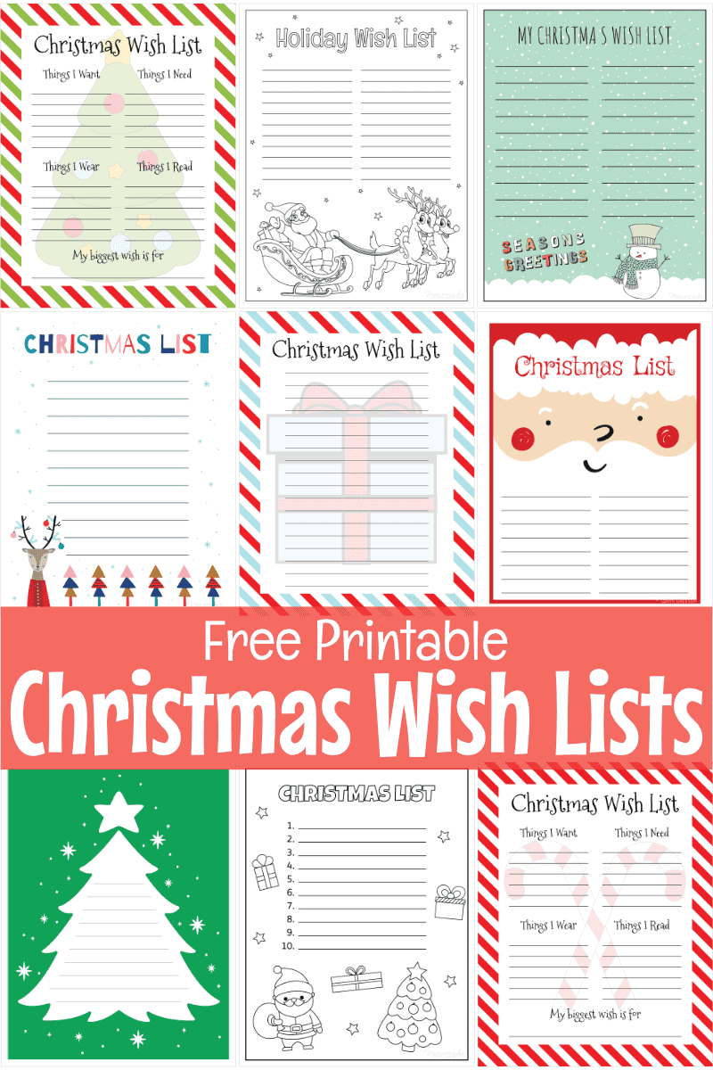 Free Printable Christmas Wish List Templates within Printable Christmas Gift List Template