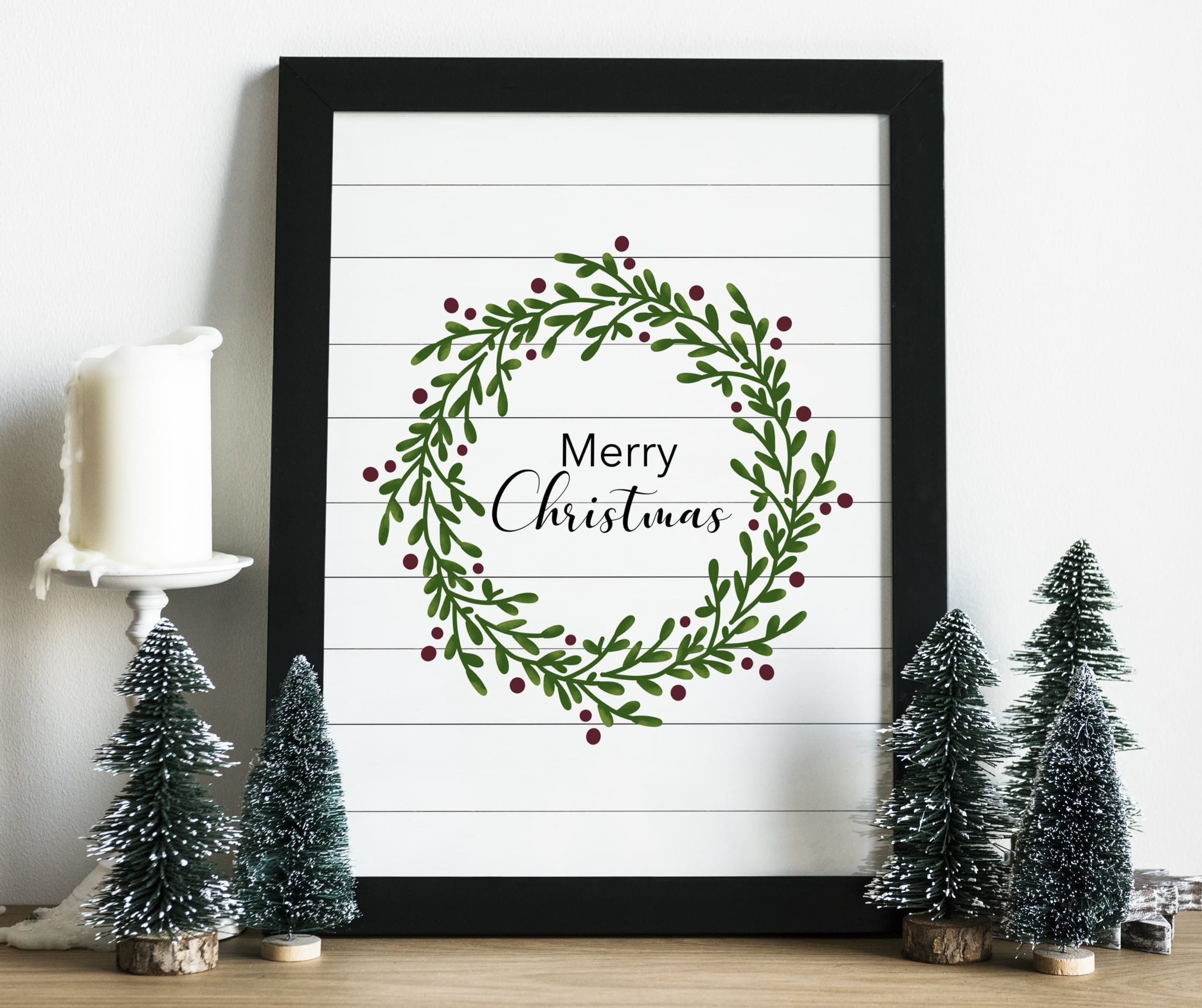 Free Printable Farmhouse Christmas Art - Brooklyn Berry Designs in Free Farmhouse Christmas Printable