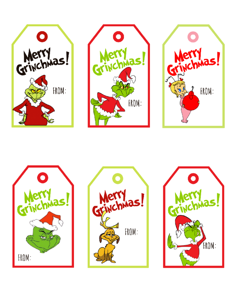 Free Printable Grinch Christmas Gift Tags | Baking You Happier throughout Grinch Christmas Tags Printable