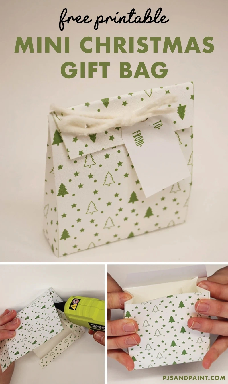 Free Printable Mini Christmas Gift Bag - Pjs And Paint pertaining to Printable Christmas Gift Bags