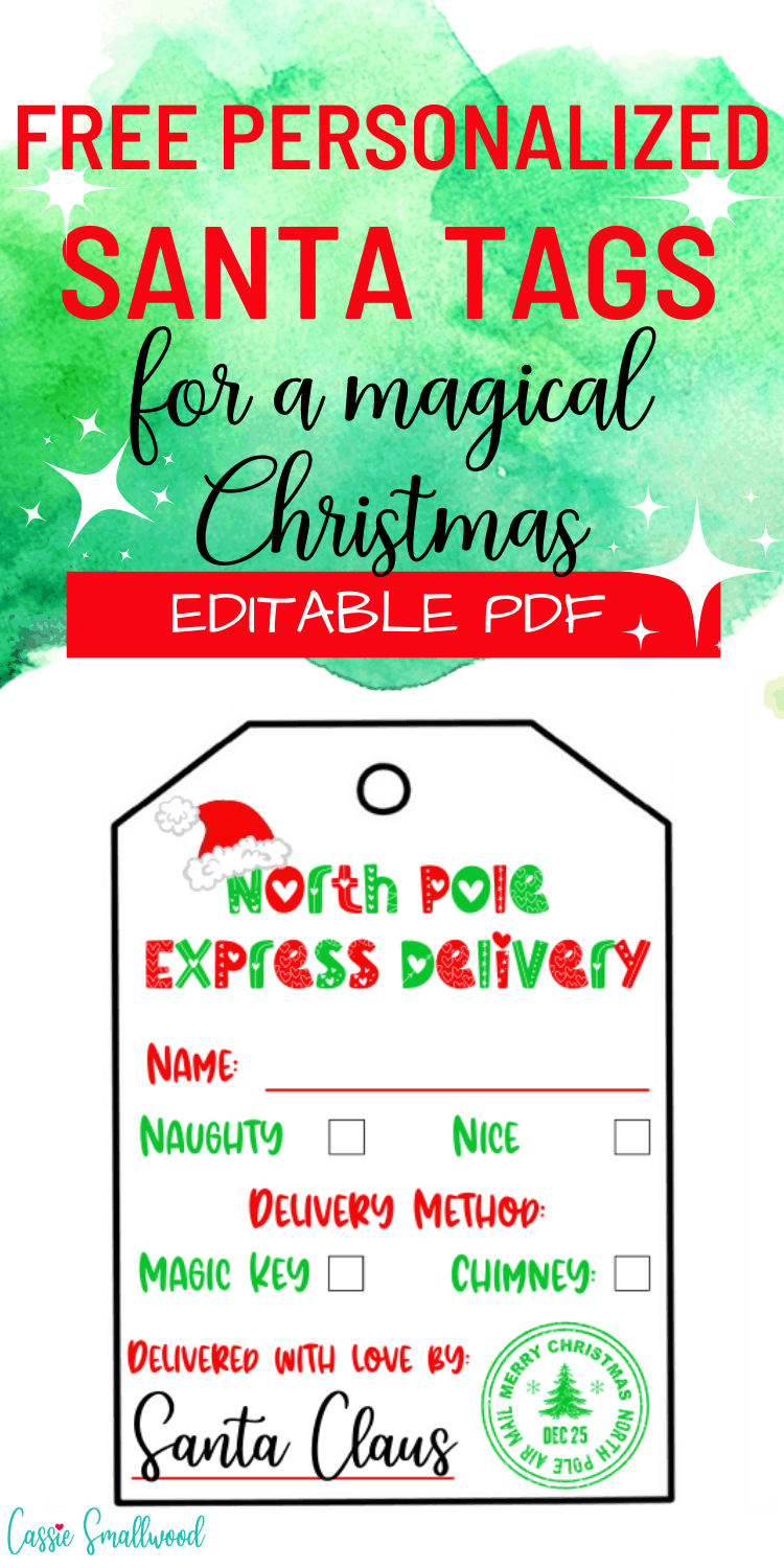 Free Printable Santa Gift Tags From The North Pole (Editable Pdf with regard to Printable Christmas Gift Tags Personalized