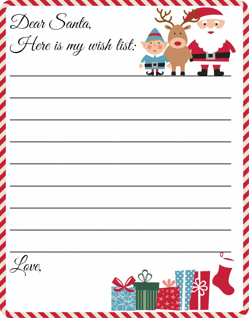 Free Printable Santa List, Download Free Printable Santa List Png with Free Santa Christmas List Printable