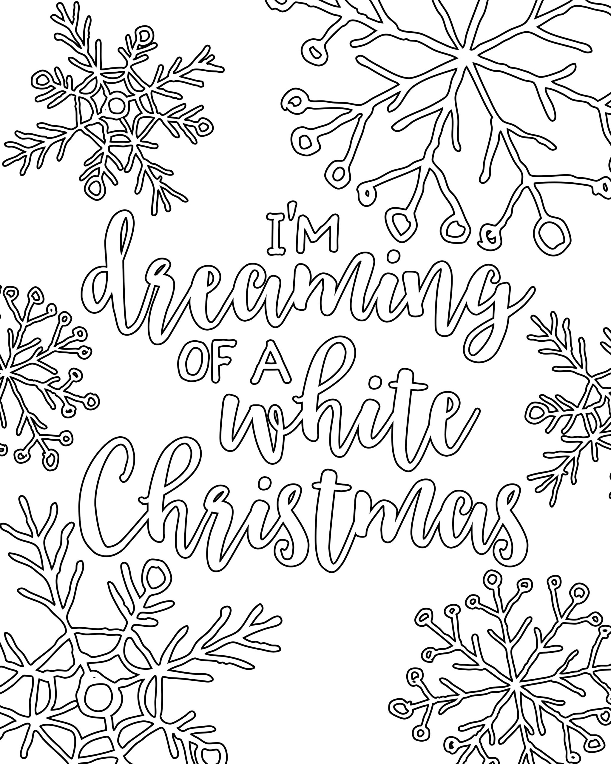 Free Printable White Christmas Adult Coloring Pages - Our with Printable Christmas Pictures For Adults