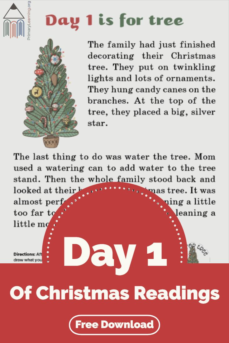 Free Printable Worksheet Day 1 Of Christmas Readings In This within Free Printable Christmas Short Stories