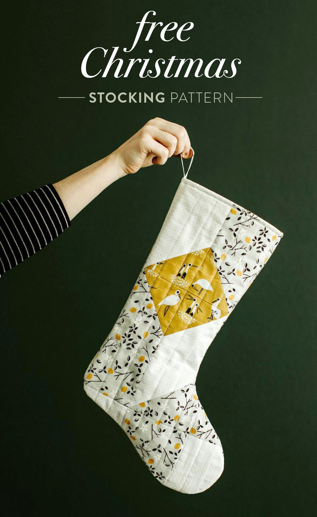 Free Quilted Christmas Stocking Pattern - Suzy Quilts with Free Christmas Stocking Pattern Free Printable