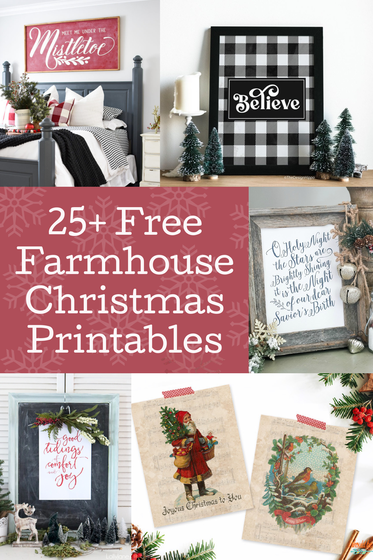 Free Rustic Themed Christmas Printables - Mod Podge Rocks pertaining to Free Christmas Printable Art