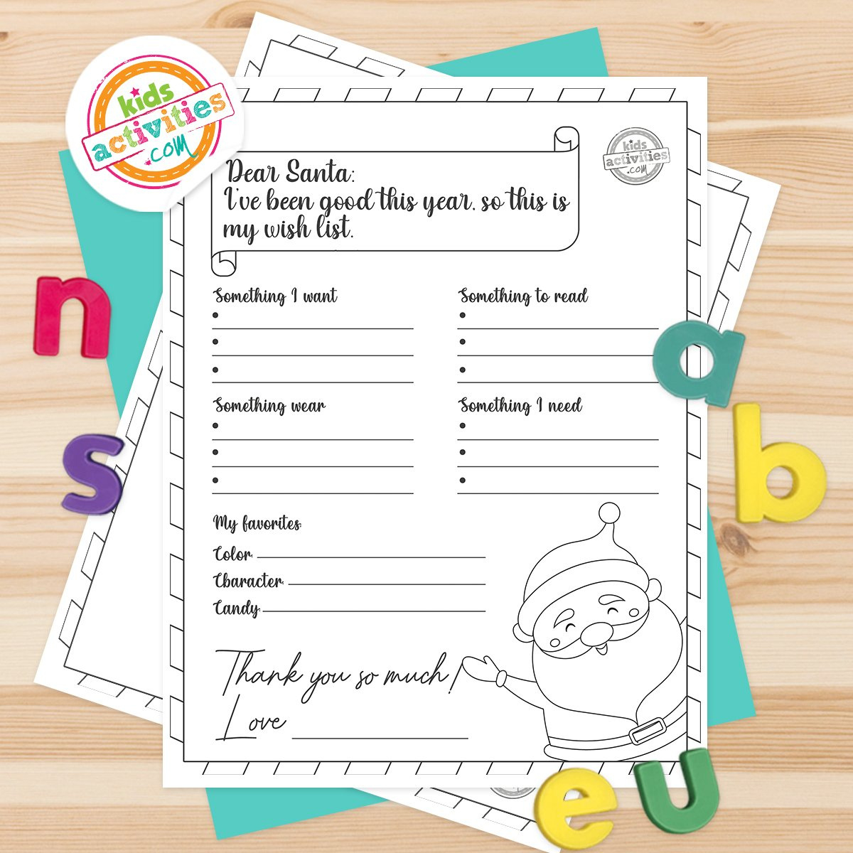 Free Santa Wish List Printable For Kids | Kids Activities Blog for Free Santa Christmas List Printable