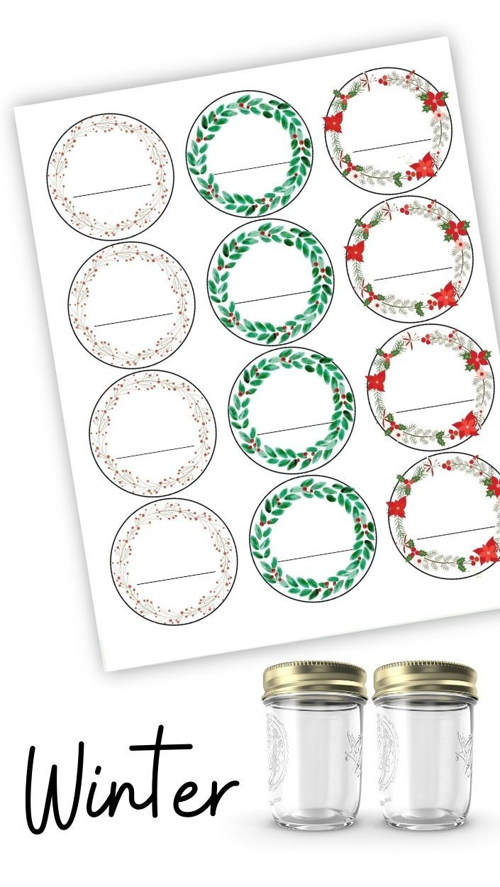 Free Seasonal Canning Labels (Printable) within Printable Christmas Labels For Jars