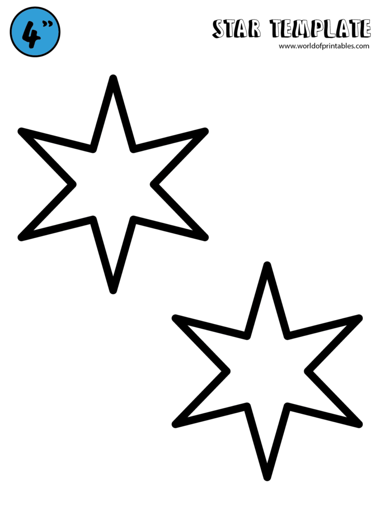 Free Star Template Printables - World Of Printables within Christmas Star Outline Printable