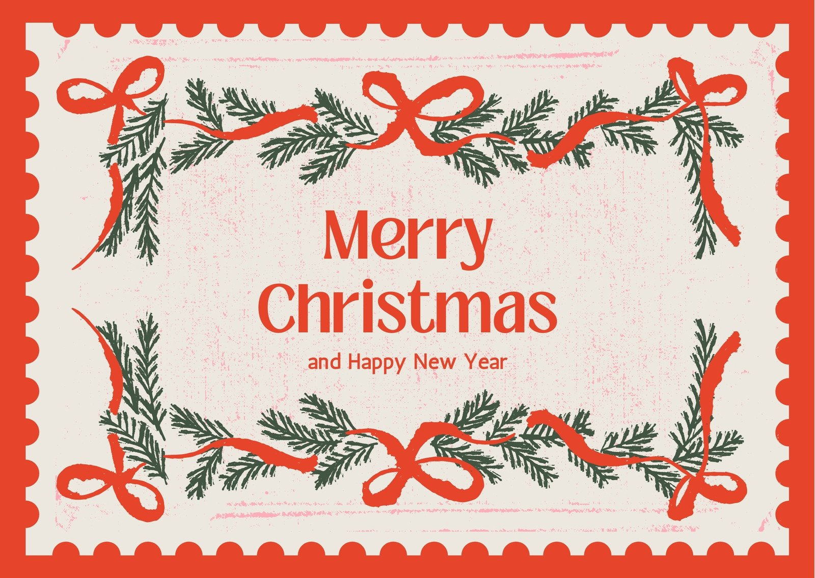 Free To Edit And Print Vintage Christmas Card Templates | Canva for Free Christmas Card Online Printable