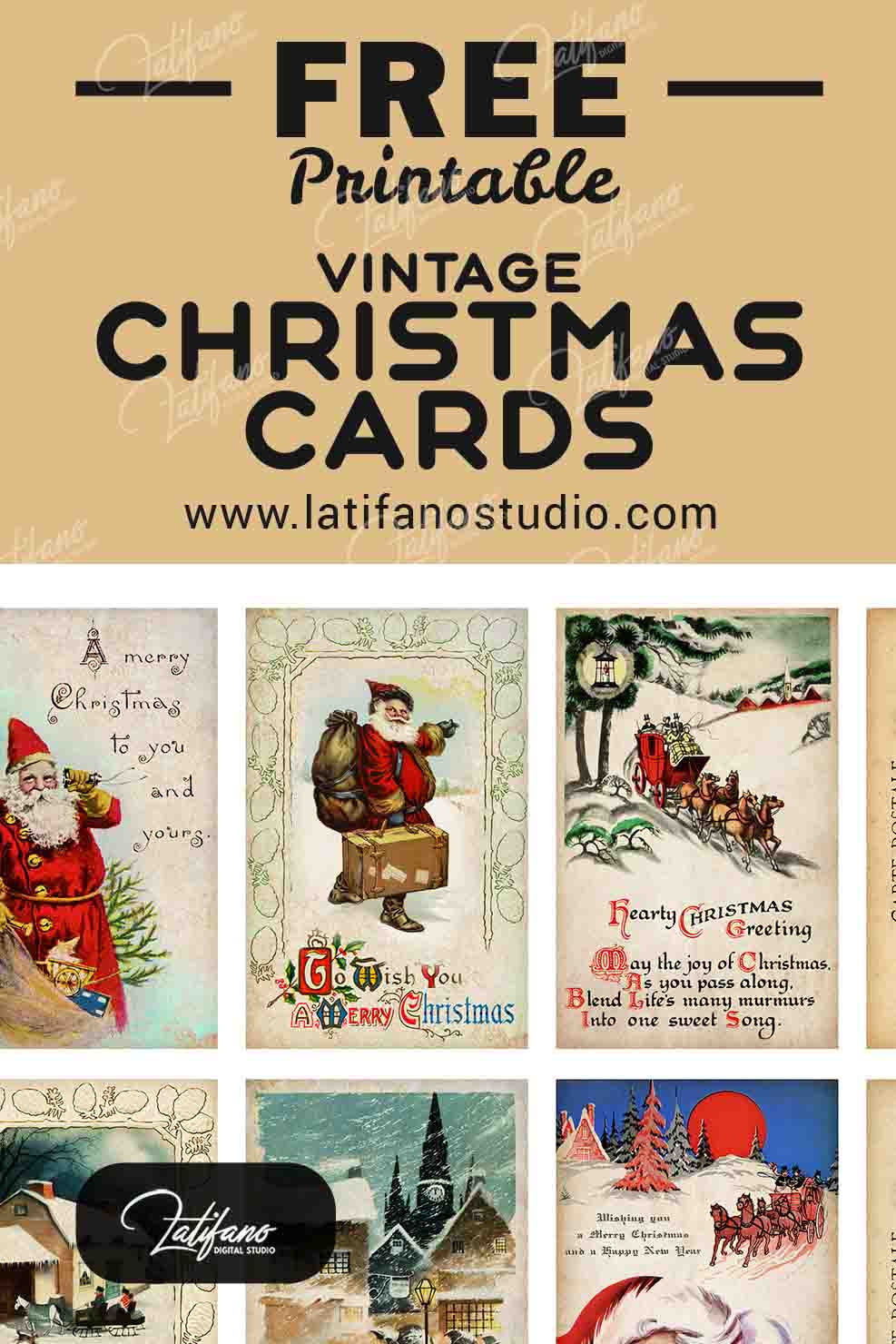 Free Vintage Christmas Cards - Free Download Christmas Card throughout Free Printable Vintage Christmas Postcard