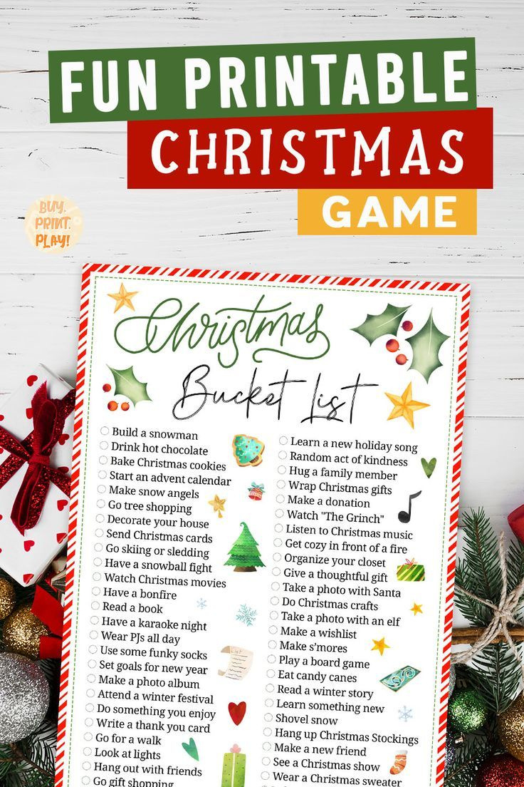 Fun Family Printable Christmas Game in Fun Christmas Printable Games
