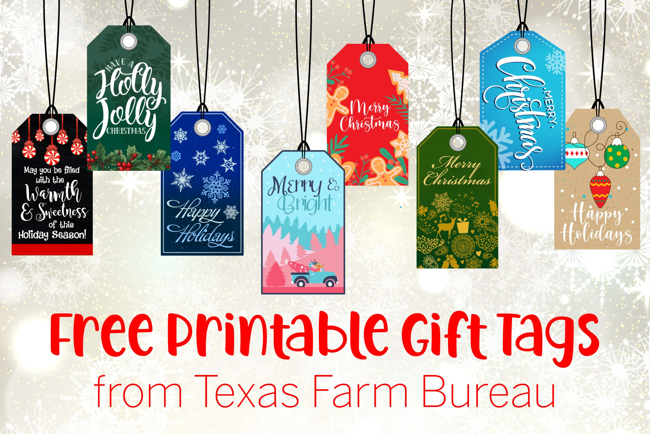 Get Free Printable Gift Tags – Texas Farm Bureau – Table Top with Free Printable Tags For Christmas Gifts