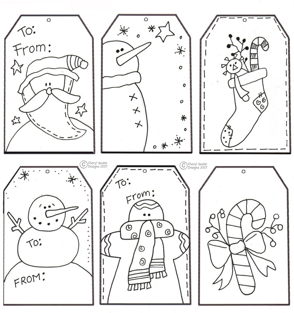 Gift Tag Coloring Page | Dreaming Of Christmas throughout Free Printable Christmas Tags To Color