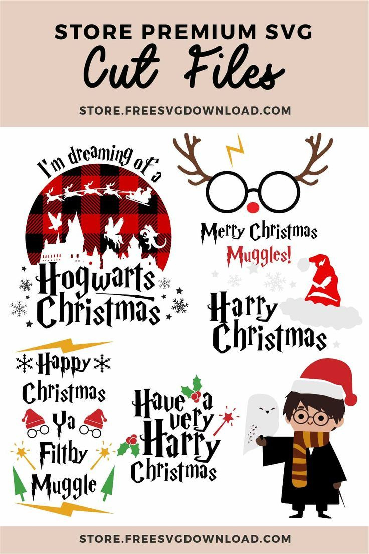 Harry Potter Christmas Svg, Hogwarts Christmas Svg, Merry for Harry Potter Christmas Printable
