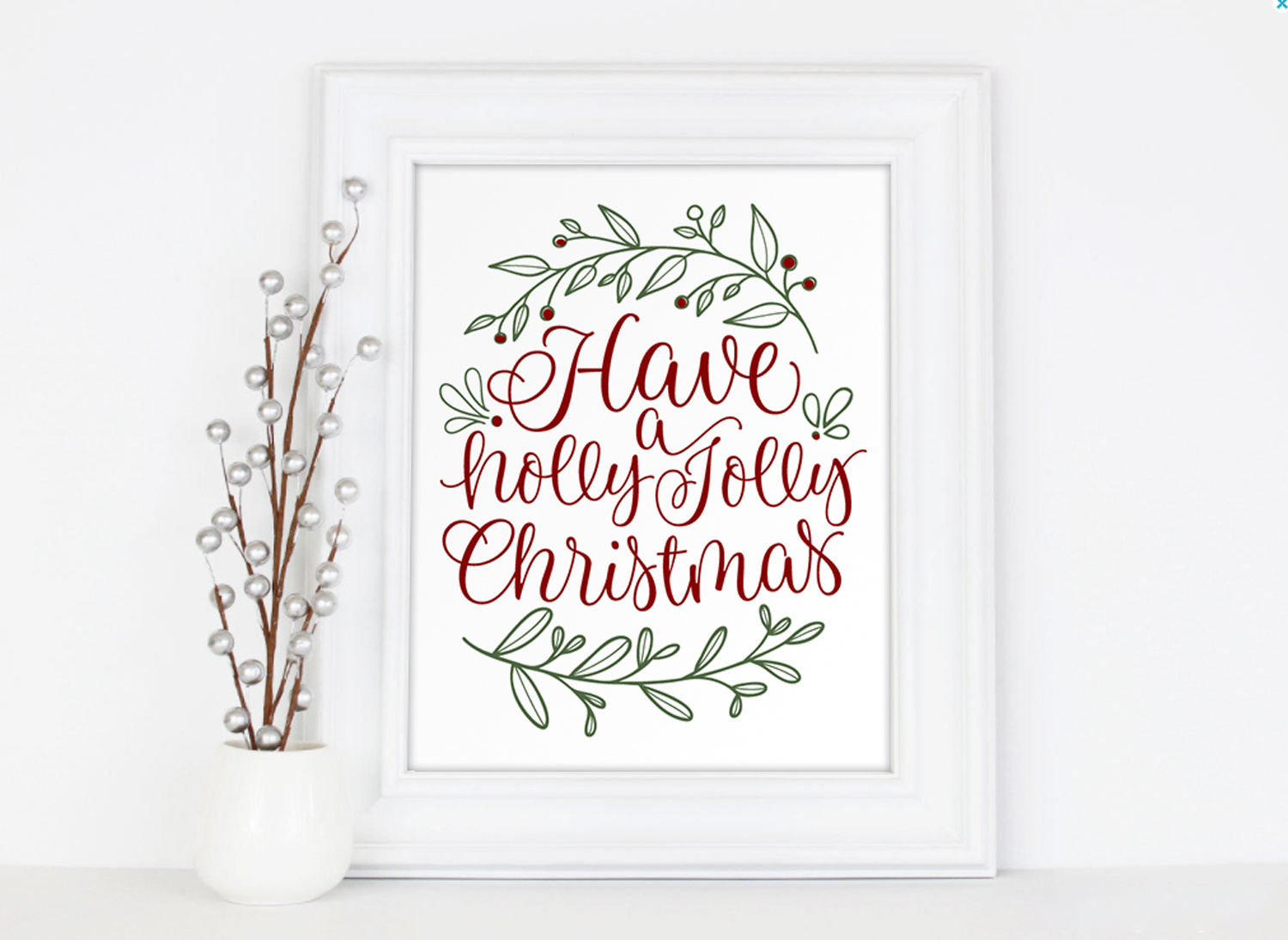 Have A Holly Jolly Christmas Printable • Printablescottonwood in Have a Holly Jolly Christmas Printable