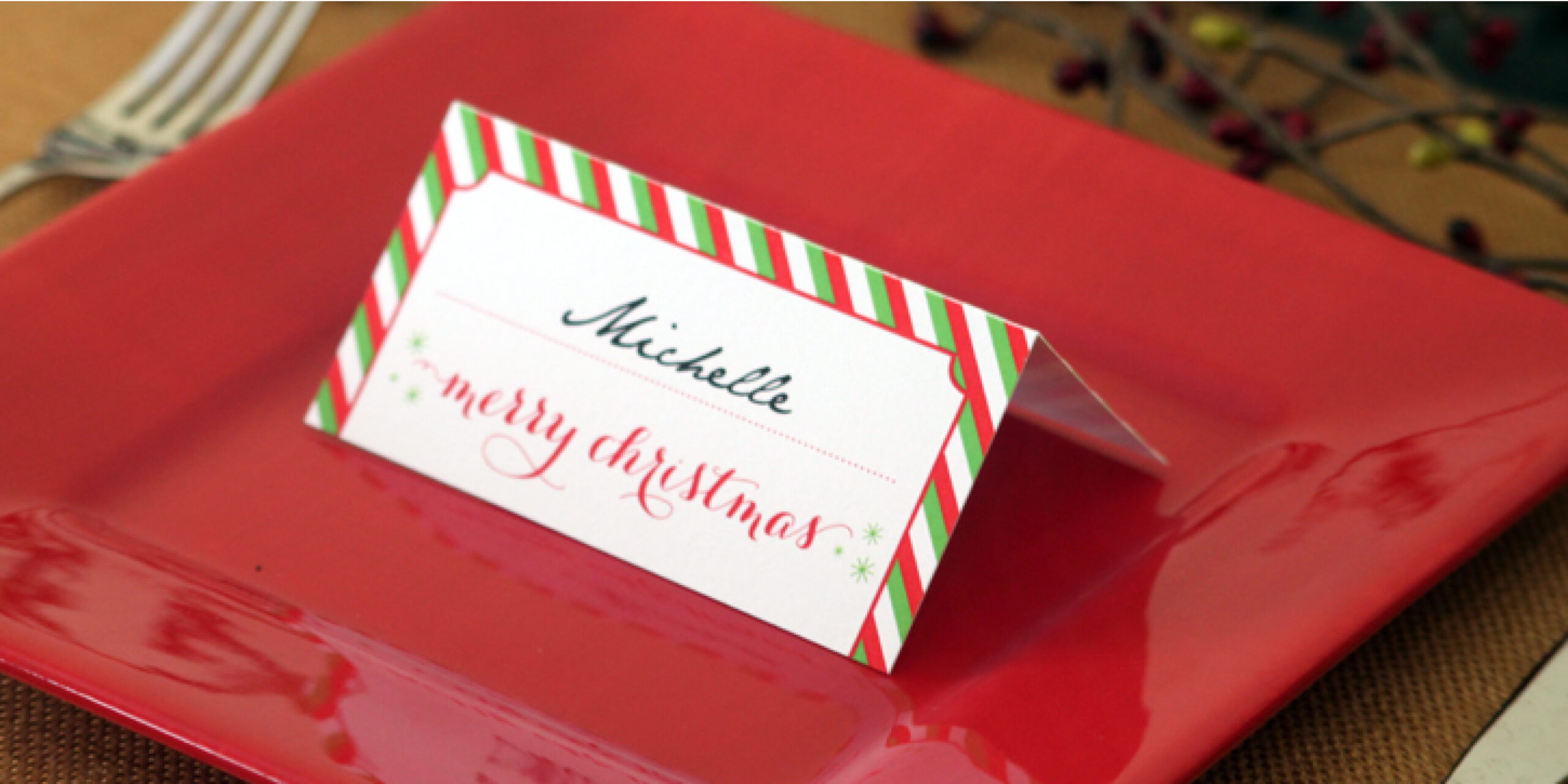 Holiday Place Card Diy Printable throughout Editable Free Printable Christmas Place Card Template