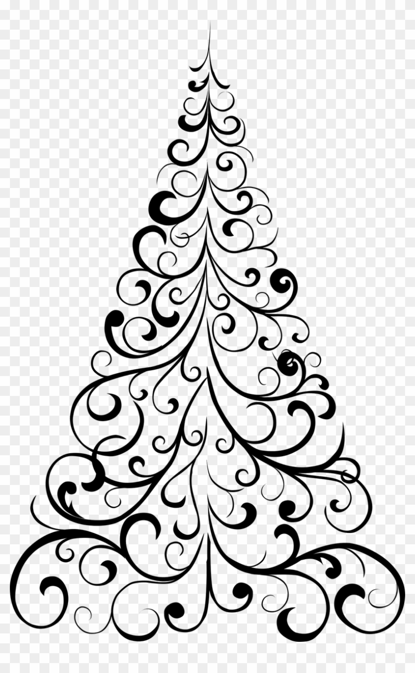 How To Draw A Christmas Tree Free Printable Christmas - Xmas Tree for Christmas Tree Clipart Black and White Free Printable