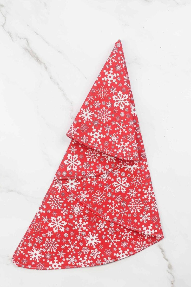 How To Fold &amp;amp; Make A Christmas Tree Napkin With Free Christmas intended for Christmas Tree Napkin Pattern Free Printable