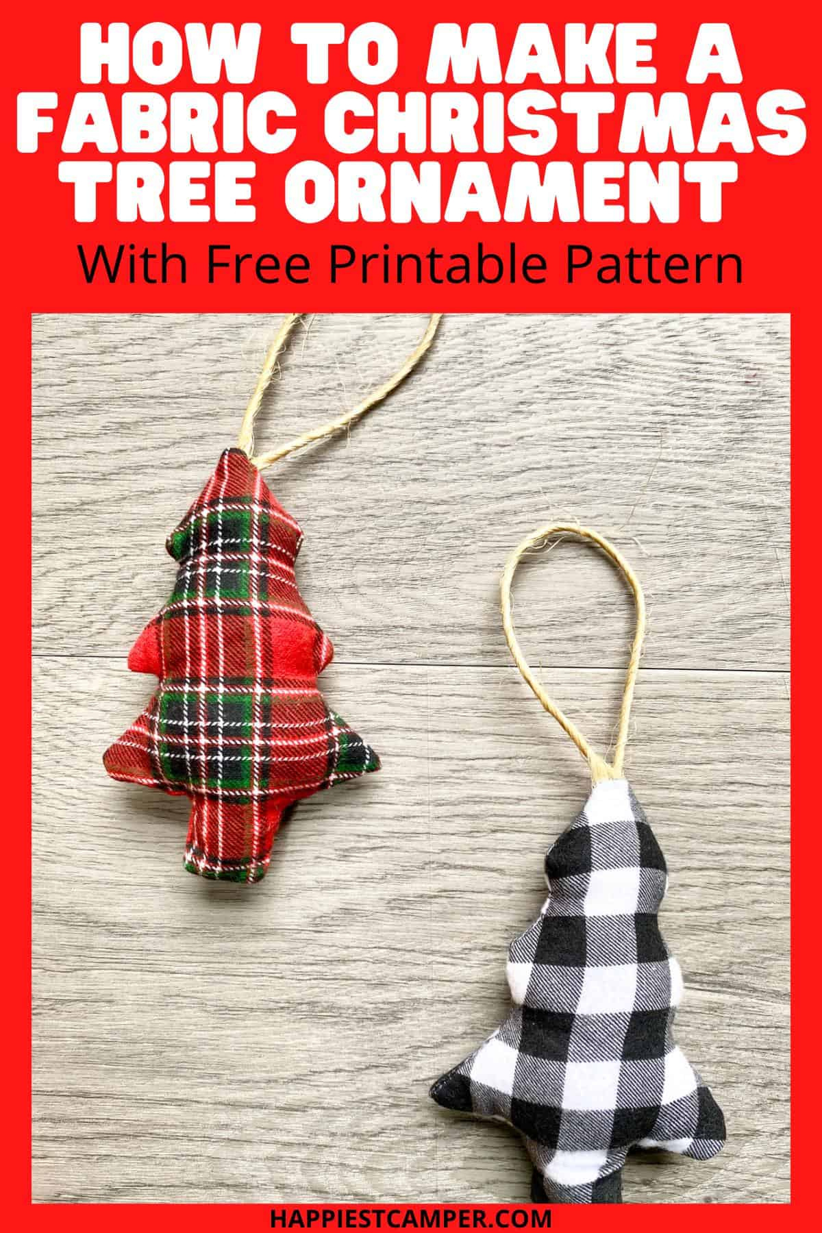How To Make A Fabric Christmas Tree Ornament With Free intended for Fabric Christmas Ornament Patterns Free Printable