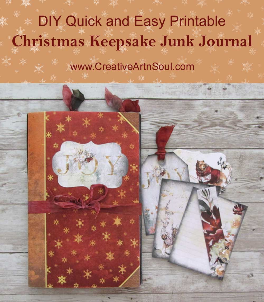 How To Make A Quick And Easy Printable Christmas Keepsake Journal pertaining to Free Christmas Junk Journal Printable
