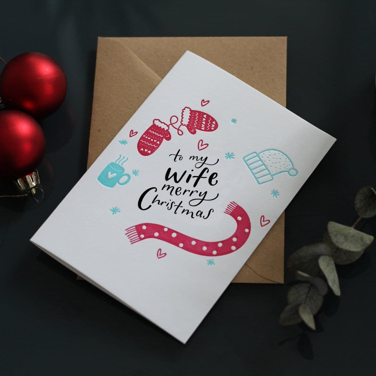 Hunter Paper Co | Wife Merry Christmas Card pertaining to Free Printable Christmas Card For My Wife