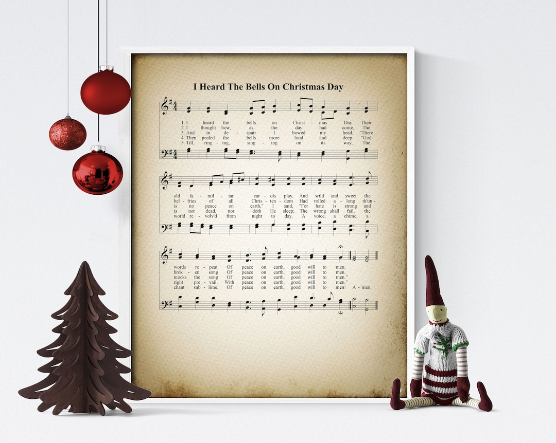 I Heard The Bells On Christmas Day Printable Vintage Sheet Music with I Heard the Bells on Christmas Day Printable