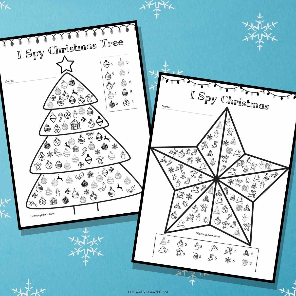 I Spy Christmas - Free Printables! - Literacy Learn inside I Spy Christmas Free Printable