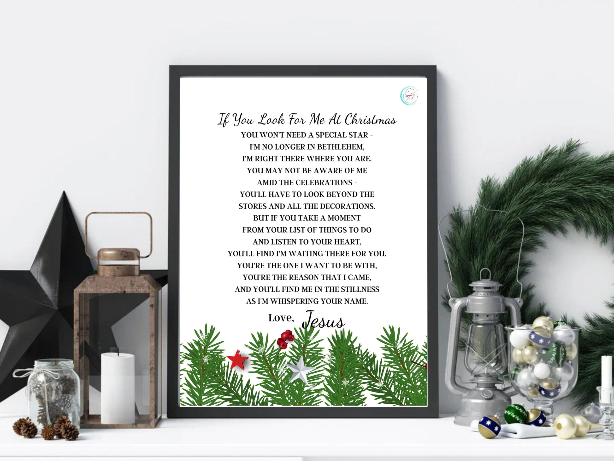 If You Look For Me At Christmas | Christmas Decor | Printable Art pertaining to If You Look For Me At Christmas Poem Printable