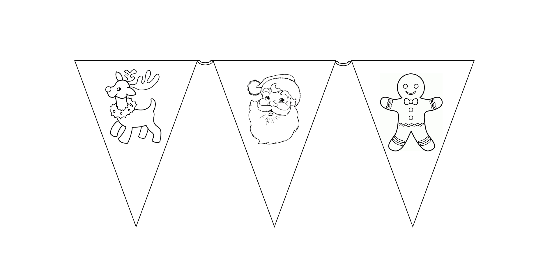 Kids&amp;#039; Christmas Craft Activities: Free, Printable Colour-In Bunting within Free Printable Christmas Bunting Template