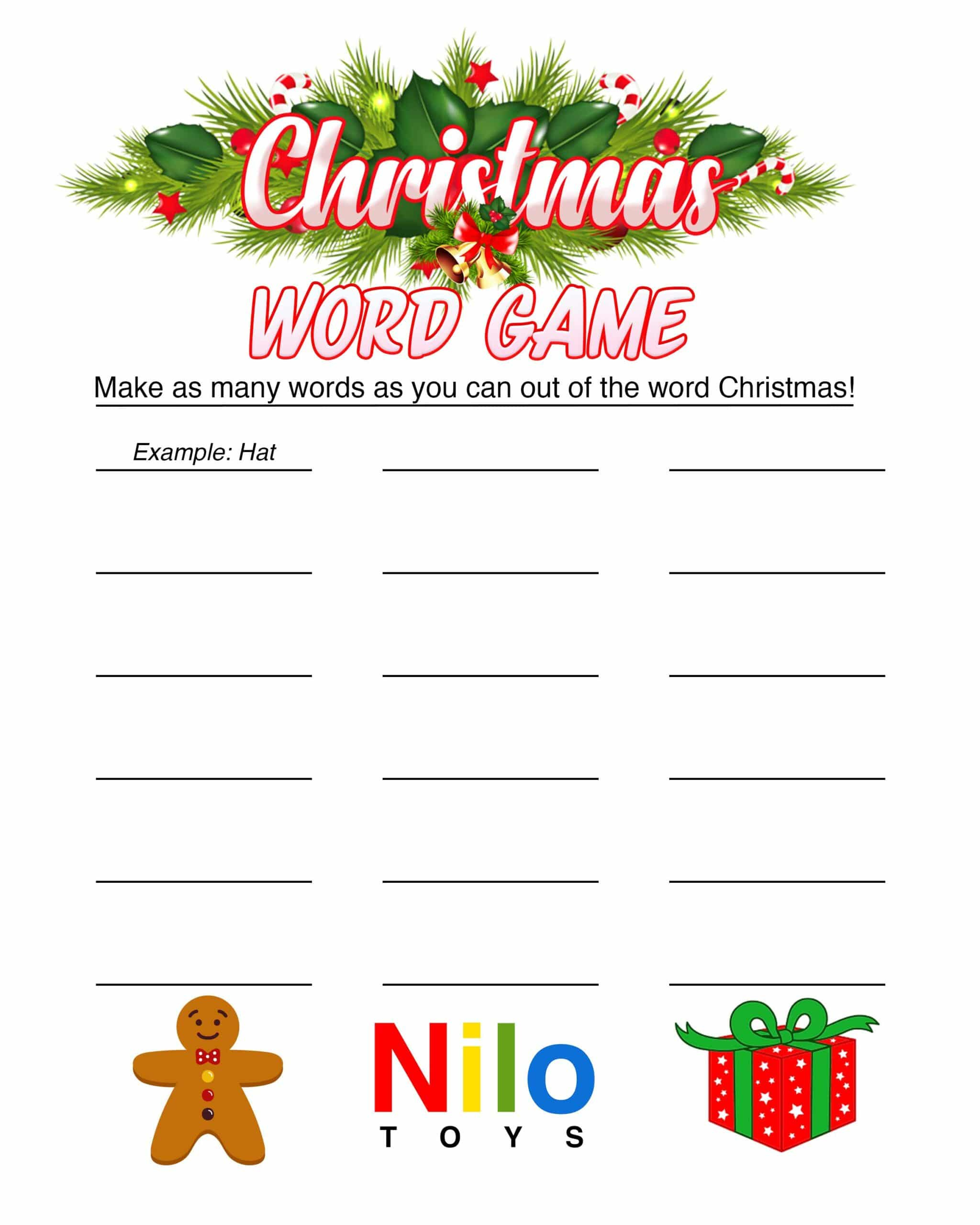 Kids Games For Christmas - Free Printable Word Game in Free Christmas Word Games Printable