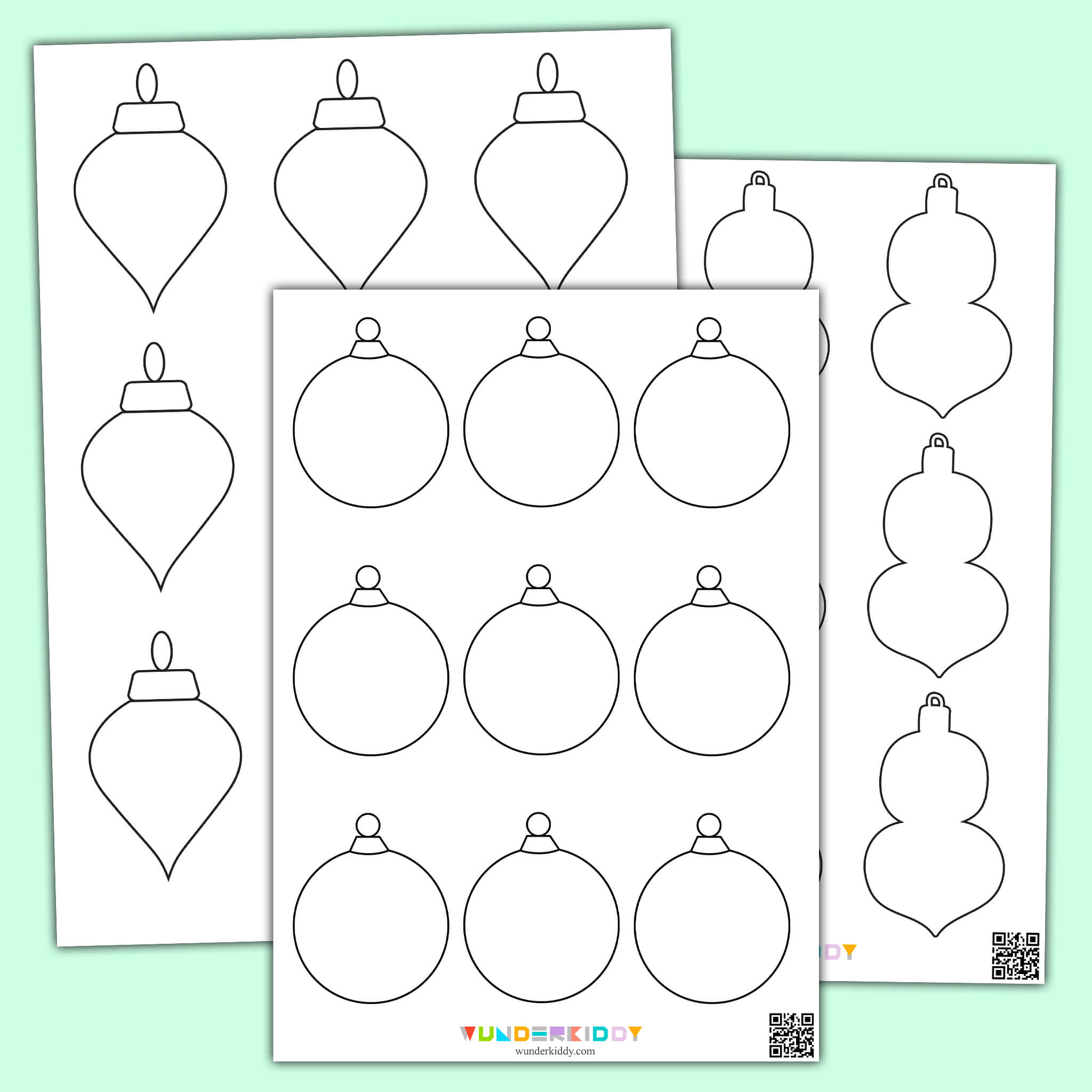 Kostenlose Malvorlage Für Weihnachtsbaumschmuck Als Pdf within Free Christmas Ornaments Printable