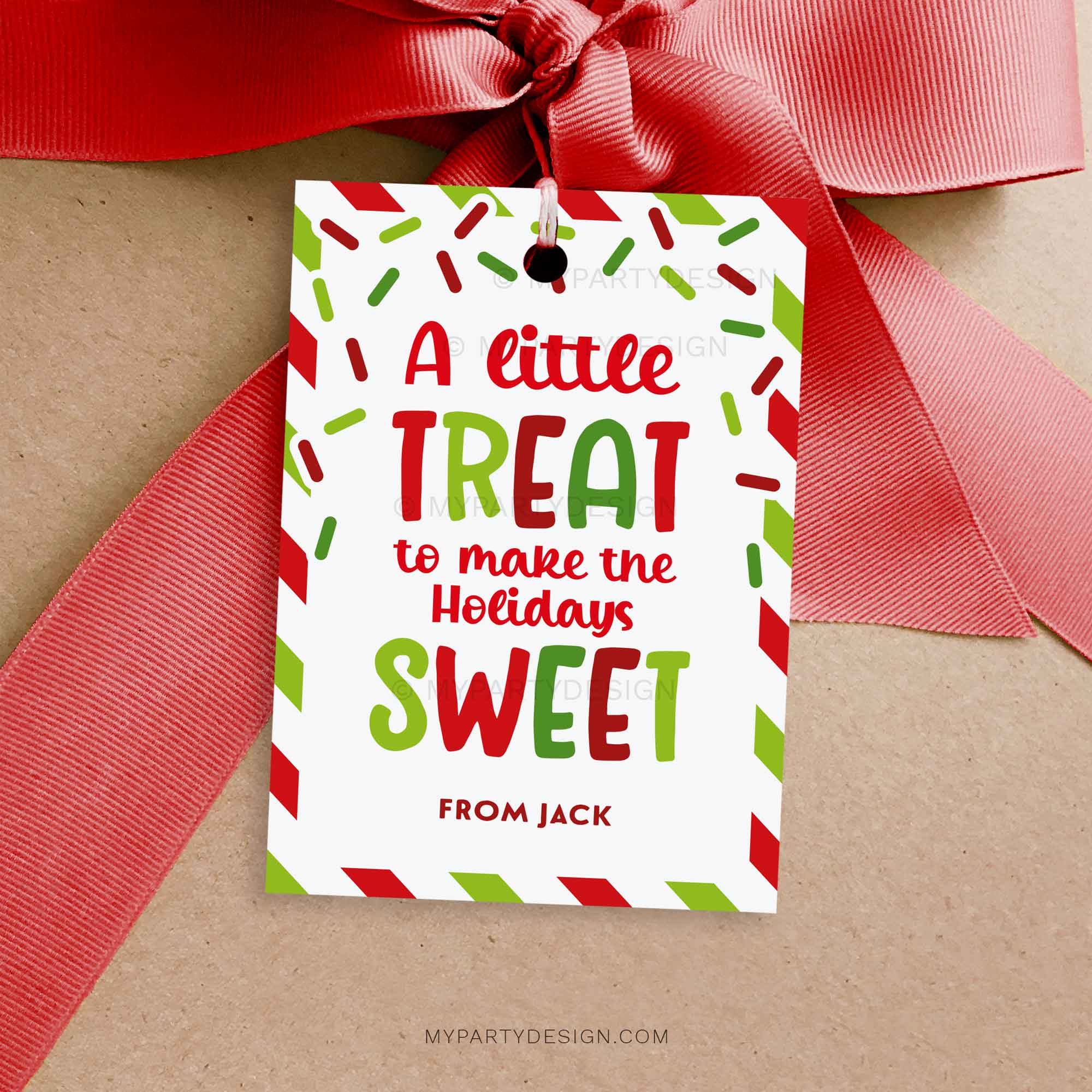 Little Treat To Make The Holidays Sweet Gift Tag, Printable Pdf throughout Free Printable Christmas Treat Tags