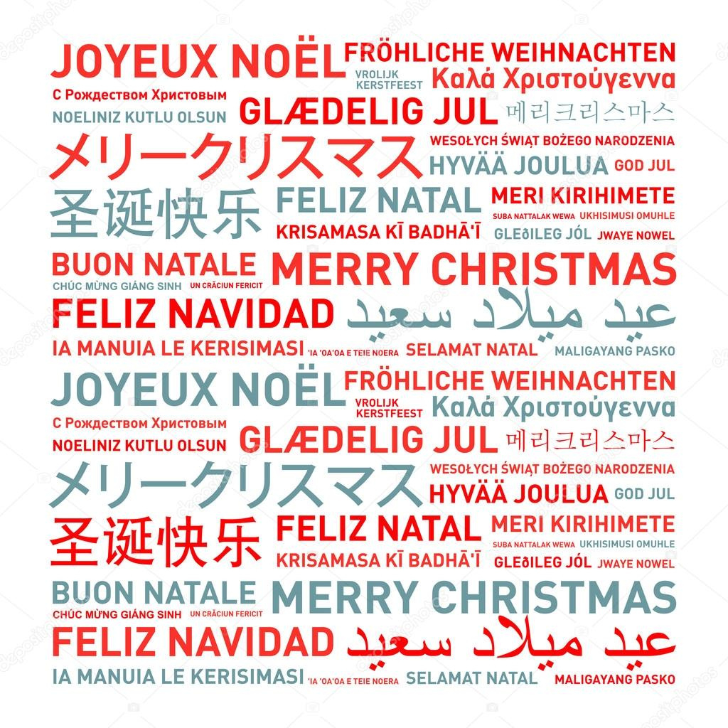 Merry Christmas Card From The World — Stock Photo © Daboost #82076086 pertaining to Merry Christmas In Other Languages Printable