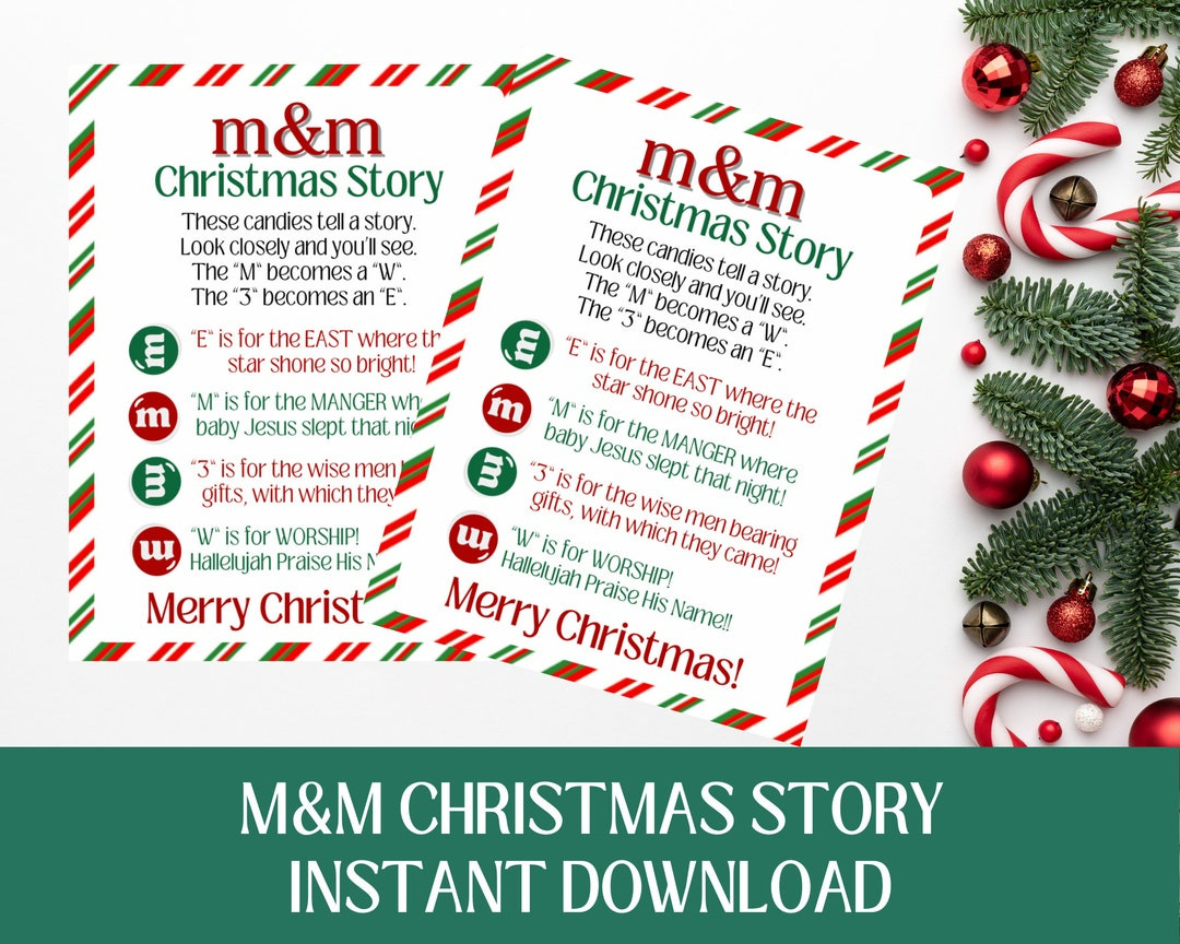 M&amp;amp;M Christmas Story Poem Printable, Nativity Story, Jesus Birth regarding M&amp;amp;M Christmas Story Printable