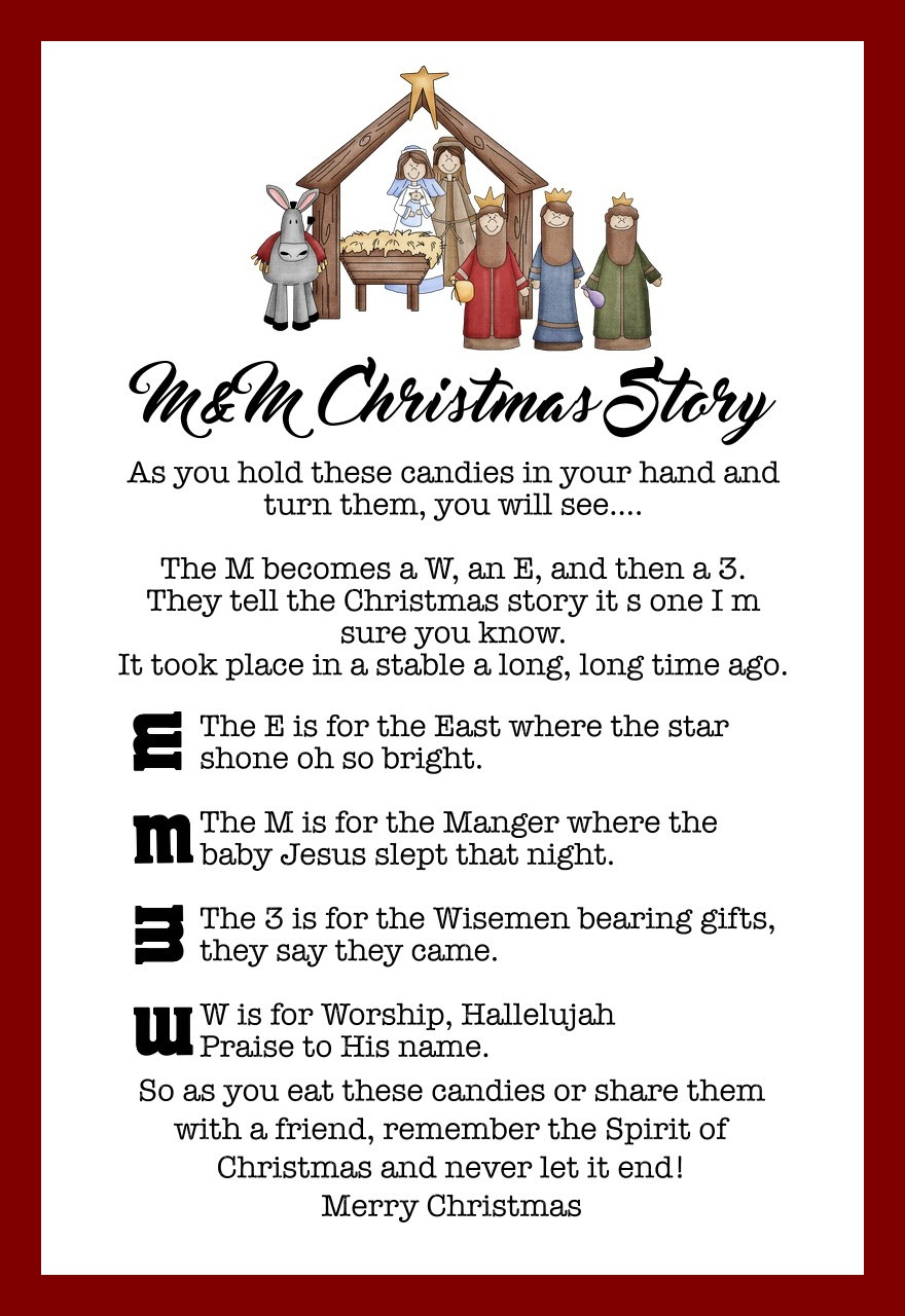 M&amp;amp;M Christmas Story – The Idea Door throughout Free Printable M&amp;amp;M Christmas Poem