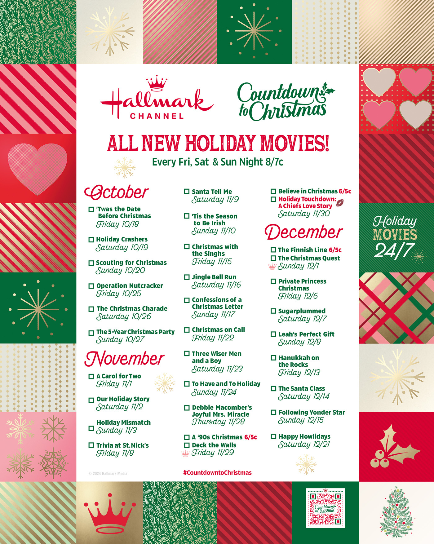 Movie Guide - Countdown To Christmas 2024 | Countdown To Christmas throughout Hallmark Christmas Movies Printable List
