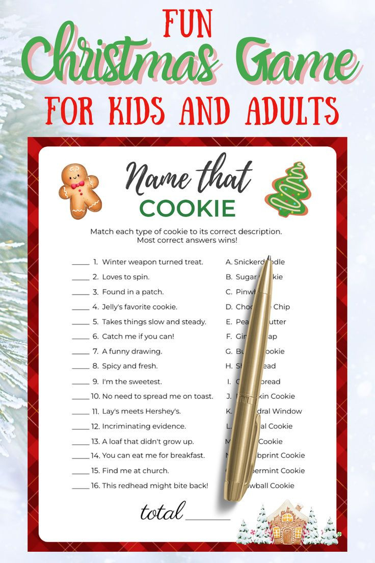 Name That Cookie Christmas Game Christmas Classroom Activities Fun within Free Printable Christmas Cookie Game