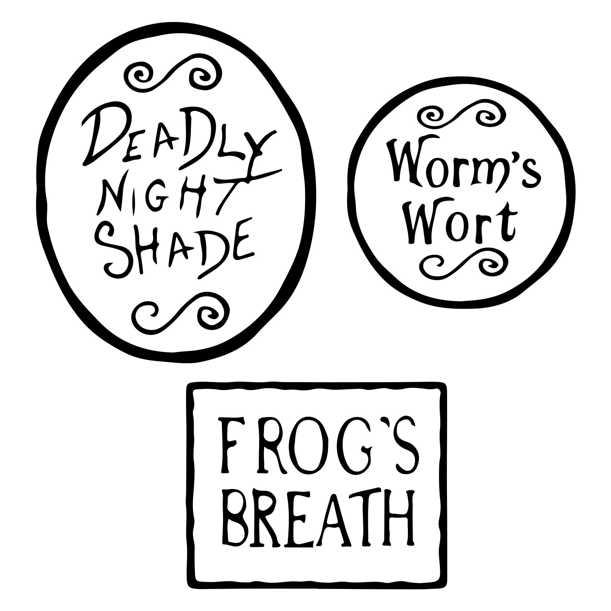 Nightmare Before Christmas Jar Labels inside Nightmare Before Christmas Labels Printable