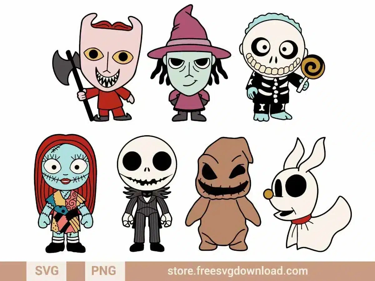 Nightmare Before Christmas Svg Bundle 2 regarding Nightmare Before Christmas Printable Characters